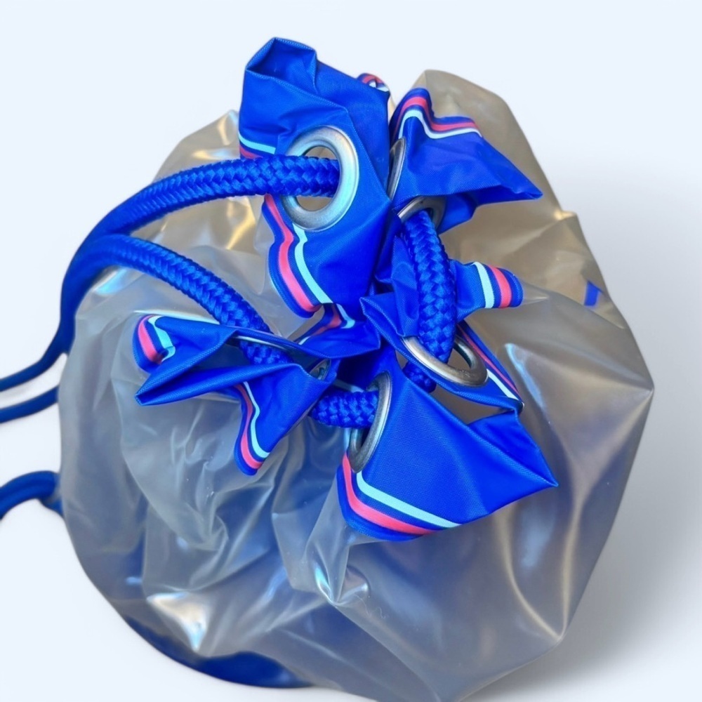 RARE Ralph Lauren Polo X US OPEN Tennis Back Pack Clear Blue Bucket Bag - Picture 7 of 7
